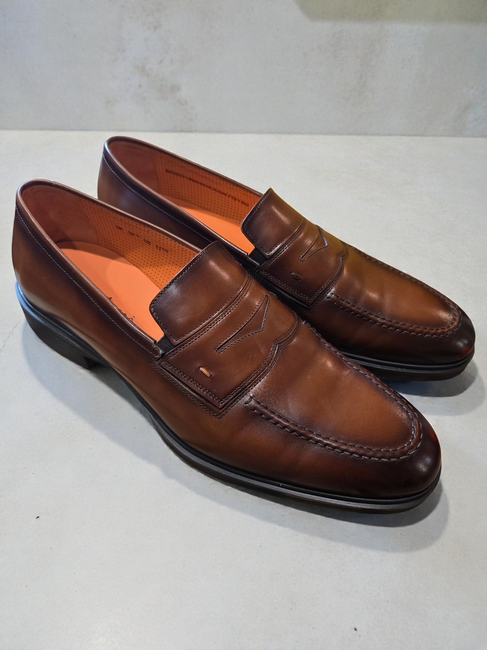 Santoni Brown Leather  Shoes - Picture 3 of 6